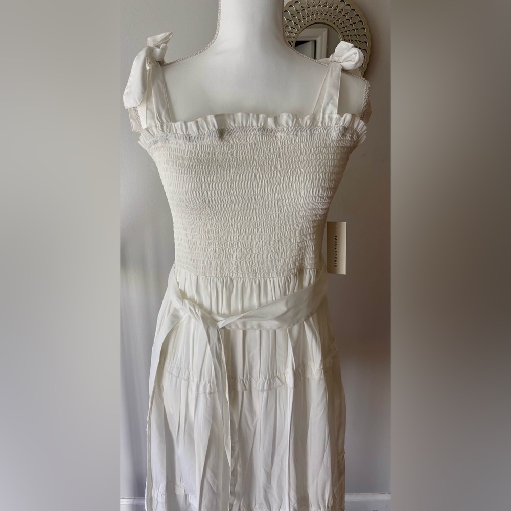 White Smocked Tash +Sophie Mini Sundress